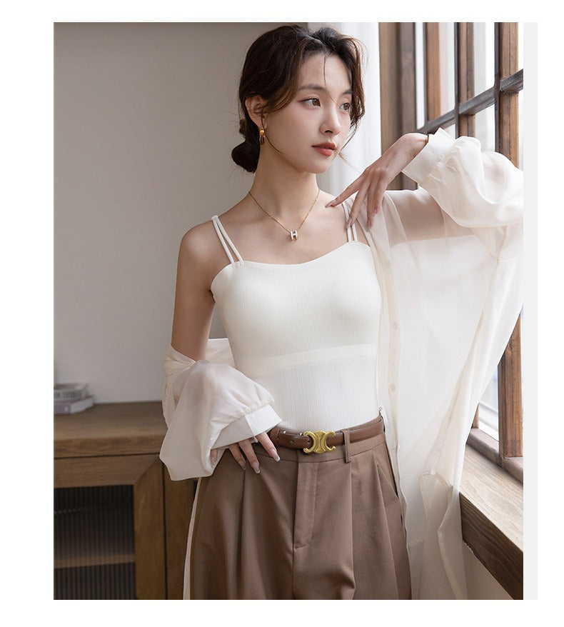 Hyaluronic Acid Ice Silk Push-up Camisole