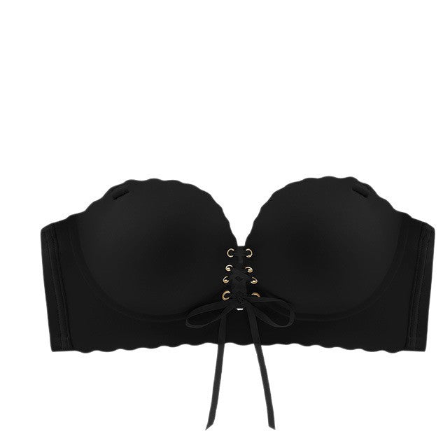 Adjustable Pull String Gathering Bra