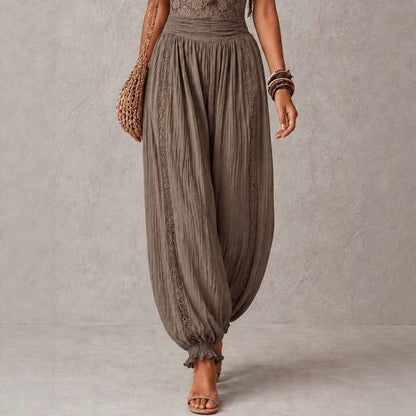 Womens Lace Suspender Harem Jumpsuit