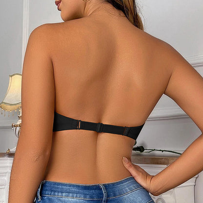 Front Closure Strapless Push Up Bra